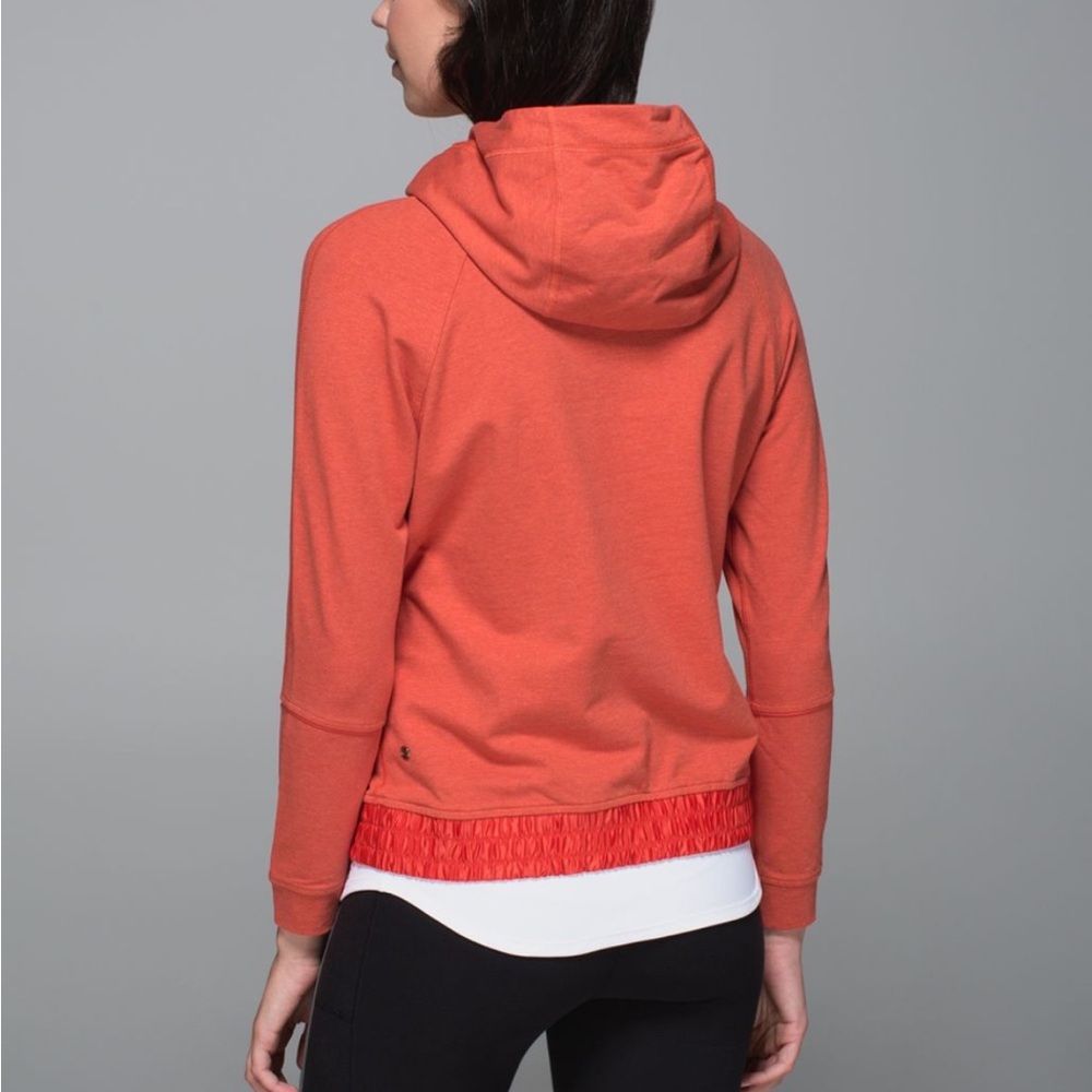 Lululemon All Good Pullover 8 Heathered Red Orange Hoodie